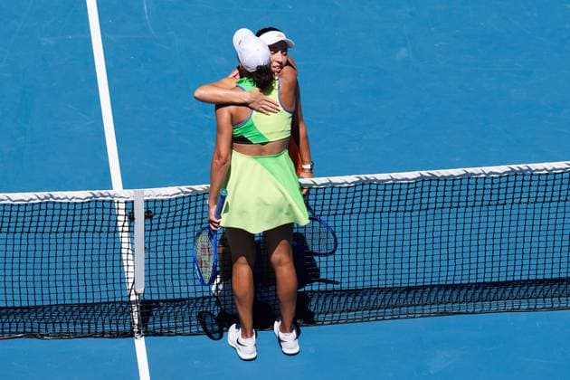 Jessica Pegula of the United States of America and Madison Keys of the United States of America after their match Australian Open tennis tournament, Day Nine, Melbourne Park, Australia - 26 Jan 2026Melbourne Melbourne Park Victoria (VIC) Australia  Copyright: xRachelxBach Shutterstockx 16403644d