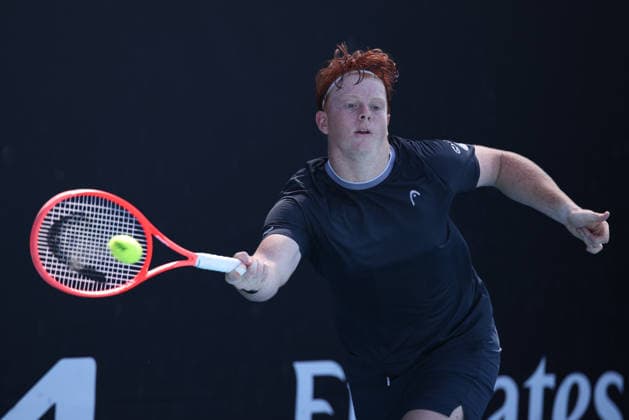 Jamie Mackenzie GER , Boys Singles, Boys Singles,Australian Open 2026, Melbourne Park, Melbourne, Victoria, Australia , Copyright: xJuergenxHasenkopfx