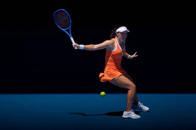 January 26, 2026: 6th seed JESSICA PEGULA of the USA in action against 9th seed MADISON KEYS of the USA on Rod Laver Arena in a Men s Singles 4th round match on day 9 of the 2026 Australian Open in Melbourne, Australia. PEGULA won 63 64. Cal Media Melbourne Australia - ZUMAc04_ 20260126_faf_c04_004 Copyright: xSydneyxLowx