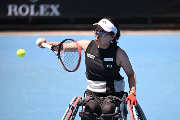 TENNIS AUSTRALIAN OPEN, Momoko Ohtani of Japan in action during her 1st round wheelchair singles match against compatriot Saki Takamuro on day 9 of the 2026 Australian Open tennis tournament at Melbourne Park in Melbourne, Monday, January 26, 2026. ( NO ARCHIVING MELBOURNE VICTORIA AUSTRALIA  Copyright: xJAMESxROSSx 20260126181076152741