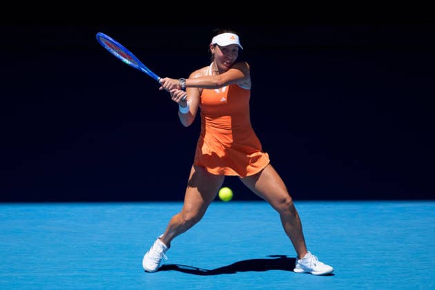 January 26, 2026: 6th seed JESSICA PEGULA of the USA in action against 9th seed MADISON KEYS of the USA on Rod Laver Arena in a Men s Singles 4th round match on day 9 of the 2026 Australian Open in Melbourne, Australia. PEGULA won 63 64. Cal Media Melbourne Australia - ZUMAc04_ 20260126_faf_c04_024 Copyright: xSydneyxLowx