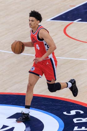 January 25, 2026, Inglewood, California, USA: Kobe Sanders 4 of the Los Angeles Clippers during their regular season NBA, Basketball Herren, USA game against the Brooklyn Nets on Sunday January 25, 2026 at Intuit Dome in Inglewood, California. Clippers defeat Nets, 126-89. ARIANA RUIZ PI Inglewood USA - ZUMAp124 20260125_zaa_p124_021 Copyright: xArianaxRuizx
