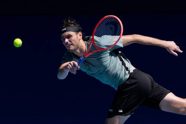 January 26, 2026: 9th seed TAYLOR FRITZ of the USA in action against 5th seed LORENZO MUSETTI of Italy on Rod Laver Arena in a Men s Singles 4th round match on day 9 of the 2026 Australian Open in Melbourne, Australia. MUSETTI won 62 75 64. Cal Media Melbourne Australia - ZUMAc04_ 20260126_faf_c04_036 Copyright: xSydneyxLowx