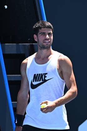 Australian Open - Melbourne Carlos Alcaraz (ESP) during practice at the 2026 Australian Open at Melbourne Park in Melbourne, AUSTRALIA, on January 26, 2026. Photo by Corinne Dubreuil ABACAPRESS.COM Melbourne Australia  Copyright: xDubreuilxCorinne ABACAx