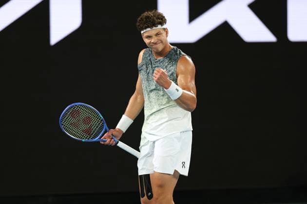 Ben Shelton during his fourth round match Australian Open tennis tournament, Day Nine, Melbourne Park, Australia - 26 Jan 2026Melbourne Melbourne Park Victoria (VIC) Australia  Copyright: xRachelxBach Shutterstockx 16403644fn