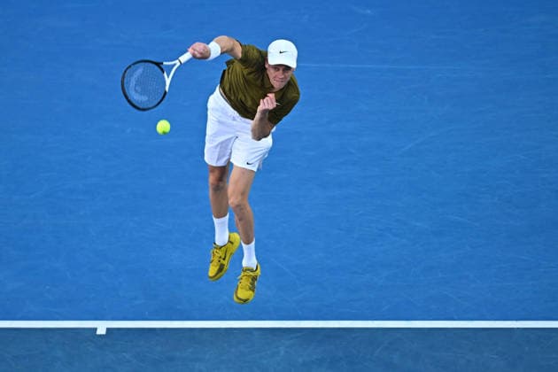 Australian Open - Melbourne Jannik Sinner (ITA) during his fourth round match at the 2026 Australian Open at Melbourne Park in Melbourne, AUSTRALIA, on January 26, 2026. Photo by Corinne Dubreuil ABACAPRESS.COM Melbourne Australia  Copyright: xDubreuilxCorinne ABACAx