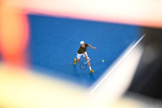 Australian Open - Melbourne Jannik Sinner (ITA) during his fourth round match at the 2026 Australian Open at Melbourne Park in Melbourne, AUSTRALIA, on January 26, 2026. Photo by Corinne Dubreuil ABACAPRESS.COM Melbourne Australia  Copyright: xDubreuilxCorinne ABACAx