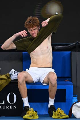 Australian Open - Melbourne Jannik Sinner (ITA) during his fourth round match at the 2026 Australian Open at Melbourne Park in Melbourne, AUSTRALIA, on January 26, 2026. Photo by Corinne Dubreuil ABACAPRESS.COM Melbourne Australia  Copyright: xDubreuilxCorinne ABACAx
