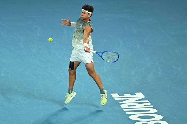 Australian Open - Melbourne Ben Shelton (USA) during his fourth round match at the 2026 Australian Open at Melbourne Park in Melbourne, AUSTRALIA, on January 26, 2026. Photo by Corinne Dubreuil ABACAPRESS.COM Melbourne Australia  Copyright: xDubreuilxCorinne ABACAx