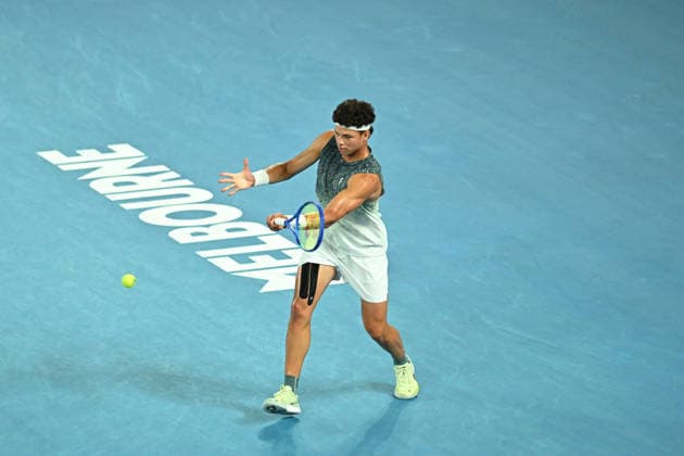 Australian Open - Melbourne Ben Shelton (USA) during his fourth round match at the 2026 Australian Open at Melbourne Park in Melbourne, AUSTRALIA, on January 26, 2026. Photo by Corinne Dubreuil ABACAPRESS.COM Melbourne Australia  Copyright: xDubreuilxCorinne ABACAx
