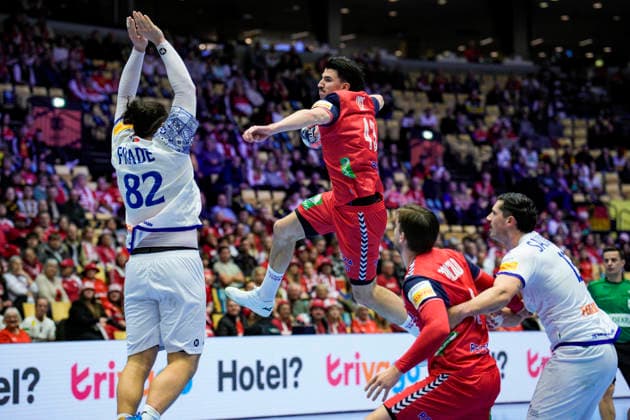 Handball European Championship 2026 Portugal Norway Herning, Denmark 20260126 Simen Ulstad Lyse during the European Championship handball match between Portugal and Norway at Boxen arena in Herning Photo Stian Lysberg Solum NTB Herning Denmark EDITORIAL USE ONLY RESTRICTED USE FOR BETTING COMPANIES  Copyright: xStianxLysbergxSolumx xNTBx