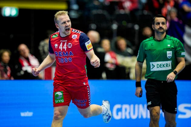 Handball European Championship 2026 Portugal Norway Herning, Denmark 20260126 Kevin Gulliksen during the European Championship handball match between Portugal and Norway at Boxen arena in Herning Photo Stian Lysberg Solum NTB Herning Denmark EDITORIAL USE ONLY RESTRICTED USE FOR BETTING COMPANIES  Copyright: xStianxLysbergxSolumx xNTBx