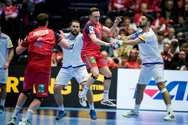 Handball European Championship 2026 Portugal Norway Herning, Denmark 20260126 Tobias Grondahl during the European Championship handball match between Portugal and Norway at Boxen arena in Herning Photo Stian Lysberg Solum NTB Herning Denmark EDITORIAL USE ONLY RESTRICTED USE FOR BETTING COMPANIES  Copyright: xStianxLysbergxSolumx xNTBx