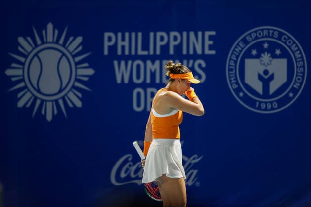 Philippine Women s Open Alina Charaeva of Russia reacts during her tennis match against Alexandra Eala of the Philippines during day one of the Philippine Women s Open in Manila, Philippines on January 26, 2026. The Philippine Women s Open runs from January 26 to 31 2026 Manila Philippines  Copyright: xMatrixxImagesx xMarkxCristinox