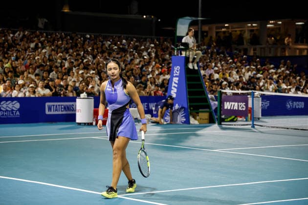 Philippine Women s Open Alexandra Eala of the Philippines reacts during her match against Alina Charaeva of Russia during day one of the Philippine Women s Open in Manila, Philippines on January 26, 2026. The Philippine Women s Open runs from January 26 to 31 2026 Manila Philippines  Copyright: xMatrixxImagesx xMarkxCristinox