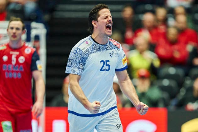 European Men s Handball Championship Portugal Norway Portugal s Antonio Areia during the EHF Euro 2026 main round men s handball match between Portugal and Norway at Jyske Bank Boxen in Herning, Monday, January 26, 2026 Photo Thomas Traasdahl Ritzau Scanpix , Copenhagen Denmark  Copyright: RitzauxScanpix ThomasxTraasdahlx spdk20260126-181930-L