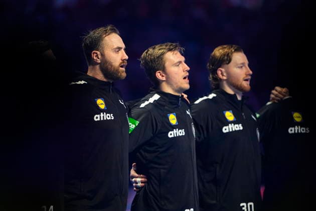 European Men s Handball Championship Denmark Germany Germanyys Andres Wolff prior to the EHF Euro 2026 main round men s handball match between Denmark and Germany at Jyske Bank Boxen in Herning, Monday, January 26, 2026 Photo Bo Amstrup Scanpix 2026 , Herning Denmark  Copyright: BoxAmstrupx spdk20260126-202640-L