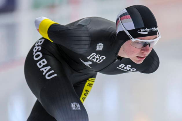 EISSCHNELLLAUF - Josephine SCHLÖRB (GER) bei dem ISU Eisschnelllauf Weltcup in Inzell über 3.000m der Damen Division B am 24.01.2026, Deutschland, Oberbayern, Traunstein Inzell Max-Aicher-Arena Oberbayern Deutschland *** SPEED SKATING Josephine SCHLÖRB GER at the ISU Speed Skating World Cup in Inzell over 3 000m Womens Division B on 24 01 2026, Germany, Oberbayern, Traunstein Inzell Max Aicher Arena Oberbayern Germany