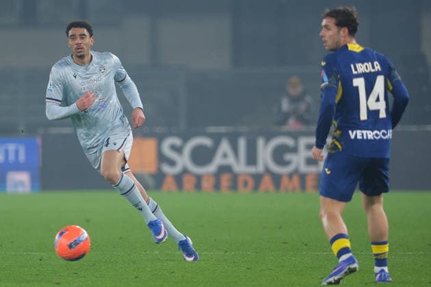 Arthur Atta of Udinese Calcio carries the ball during the soccer match between Hellas Verona FC and Udinese Calcio, MD 22 of Serie A Enilive Italian soccer championship 2025 2026 at Marcantonio Bentegodi Stadium on January 26, 2026, Verona, Italy.  Copyright: xRobertoxTommasini IPAxSportx xipa-agency.netx xx IPA_70597463 IPA_Agency_IPA70597463