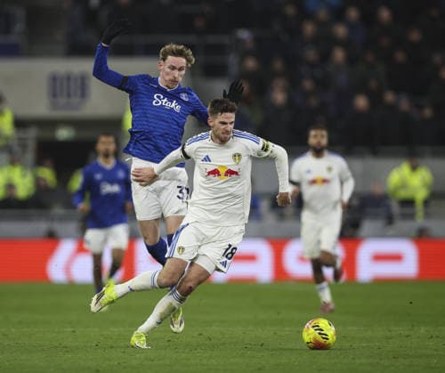 Everton v Leeds United, FA Premier League 26.01.26 Everton v Leeds United, FA Premier League Bradley Ormesher The Times James Garner of Everton and Anton Stach of Leeds United  Copyright: xBradleyxOrmesherx NINTCHDBPICT001054383412