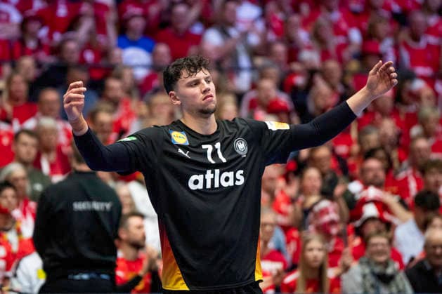 European Men s Handball Championship Denmark Germany Germany s Marko Grgic reacts during the EHF Euro 2026 main round men s handball match between Denmark and Germany at Jyske Bank Boxen in Herning, Monday, January 26, 2026 Photo Bo Amstrup Ritzau Scanpix , Herning Denmark Mors  Copyright: BoxAmrstrupx xRitzauxScanpix BoxAmstrupx spdk20260126-231446-L