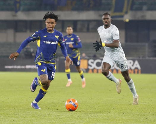 CALCIO - Serie A - Hellas Verona FC vs Udinese Calcio Gift Orban of Hellas Verona FC play the ball during Hellas Verona FC vs Udinese Calcio, 22Â° Serie A Enilive 2025-26 game at Marcantonio Bentegodi stadium in Verona (VR), Italy, on January 26, 2026. Verona Italy  Copyright: xIPAxSport ABACAx