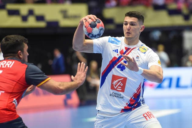 Handball I Men I European Championship 2026 I Main Round Group II I Matchday 3 I Spain France I 26 01 2026 Aymeric Minne 4, France Copyright: xLobeca JanxKirschnerx