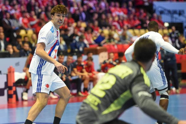 Handball I Men I European Championship 2026 I Main Round Group II I Matchday 3 I Spain France I 26 01 2026 from left Thibaud Briet 39, France , Remi Desbonnet 92, France Copyright: xLobeca JanxKirschnerx