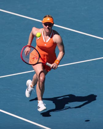 Daniela Hantuchova, Angelique Kerber, Legends Doubles, Australian Open 2026 Melbourne Park, Melbourne, Victoria, Australia Copyright: xJuergenxHasenkopfx
