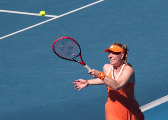 Daniela Hantuchova, Angelique Kerber, Legends Doubles, Australian Open 2026 Melbourne Park, Melbourne, Victoria, Australia Copyright: xJuergenxHasenkopfx