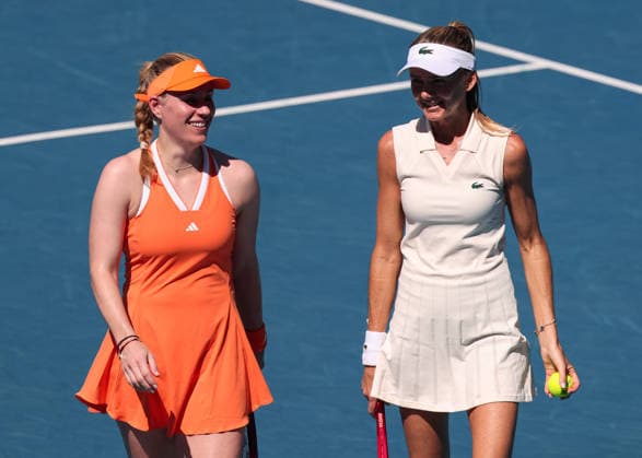 Daniela Hantuchova, Angelique Kerber, Legends Doubles, Australian Open 2026 Melbourne Park, Melbourne, Victoria, Australia Copyright: xJuergenxHasenkopfx