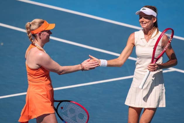 Daniela Hantuchova, Angelique Kerber, Legends Doubles, Australian Open 2026 Melbourne Park, Melbourne, Victoria, Australia Copyright: xJuergenxHasenkopfx