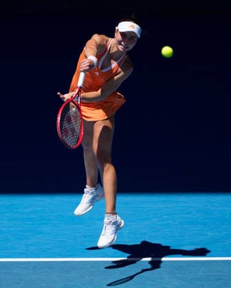 January 27, 2026: 29th seed IVA JOVIC of the USA in action against 1st seed ARYNA SABALENKA of Belarus on Rod Laver Arena in a Men s Singles Quarterfinals match on day 10 of the 2026 Australian Open in Melbourne, Australia. SABALENKA won 63 60. Cal Media Melbourne Australia - ZUMAc04_ 20260127_faf_c04_006 Copyright: xSydneyxLowx