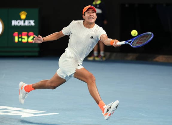 Learner Tien USA , Australian Open 2026 Melbourne Park, Melbourne, Victoria, Australia Copyright: xJuergenxHasenkopfx
