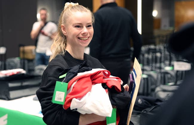 OLYMPICS - Winter Olympic Games, Olympische Spiele, Olympia, OS Milano Cortina 2026 VIENNA,AUSTRIA,27.JAN.26 - OLYMPICS - Winter Olympic Games Milano Cortina 2026, preview, OEOC equipping. Image shows Mariia Steinwender-Ostroukhova (AUT).  GEPAxpictures xMatthiasxHauer