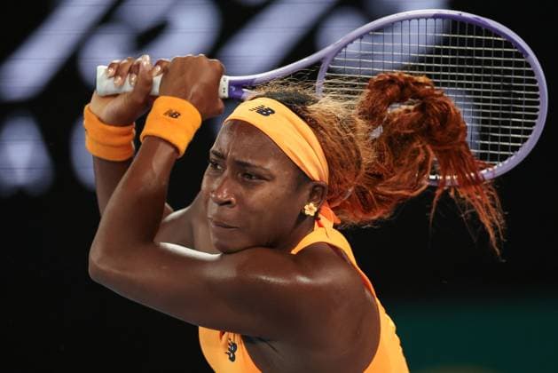 Coco Gauff during her quarter-final match Australian Open tennis tournament, Day Ten, Melbourne Park, Australia - 27 Jan 2026Melbourne Melbourne Park Victoria (VIC) Australia  Copyright: xEllaxLing Shutterstockx 16403664p