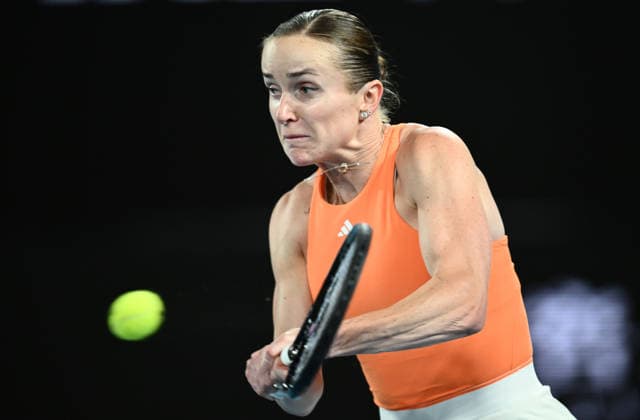 TENNIS AUSTRALIAN OPEN, Elina Svitolina of Ukraine in action during the Women™s quarter final match against Coco Gauff of USA on day 10 of the 2026 Australian Open tennis tournament at Melbourne Park in Melbourne, Tuesday, January 27, 2026. ( NO ARCHIVING MELBOURNE VICTORIA AUSTRALIA  Copyright: xJOELxCARRETTx 20260127145043583644