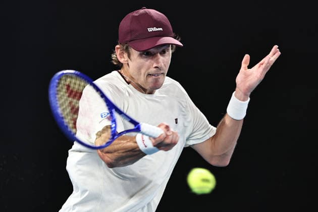 Alex de Minaur, AUS, during quarterfinals at 2026 Australian Open in Melbourne, 27 01 2026