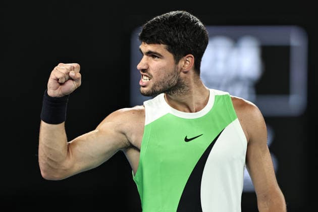 Carlos Alcaraz, ESP, during quarterfinals at 2026 Australian Open in Melbourne, 27 01 2026