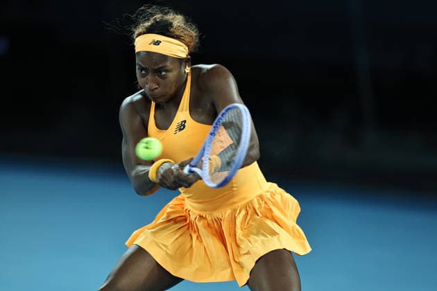 Coco Gauff, USA, during quarterfinals of 2026 Australian Open in Melbourne, 27 01 2026