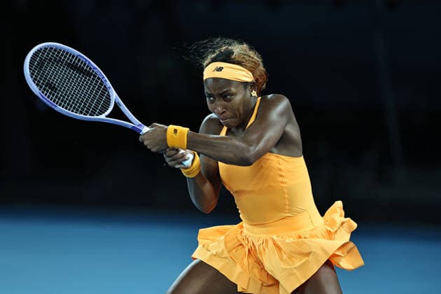 Coco Gauff, USA, during quarterfinals of 2026 Australian Open in Melbourne, 27 01 2026