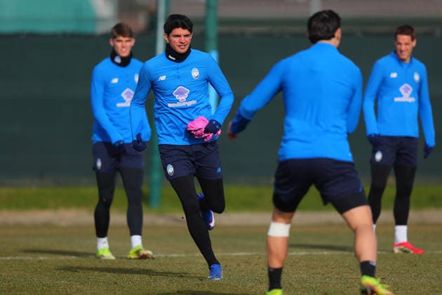 Football, CL, Atalanta Bergamo, Training