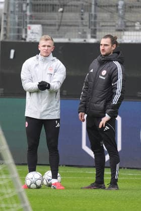 Jonathan Burkardt Eintracht Frankfurt in build-up training Frankfurt 27 01 2026 Eintracht Frankfurt final training, Deutsche Bank Park, matchday 8 Champions League