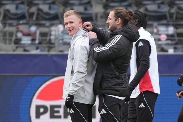 Jonathan Burkardt Eintracht Frankfurt back in training, Frankfurt 27 01 2026 Eintracht Frankfurt final training, Deutsche Bank Park, Matchday 8 Champions League