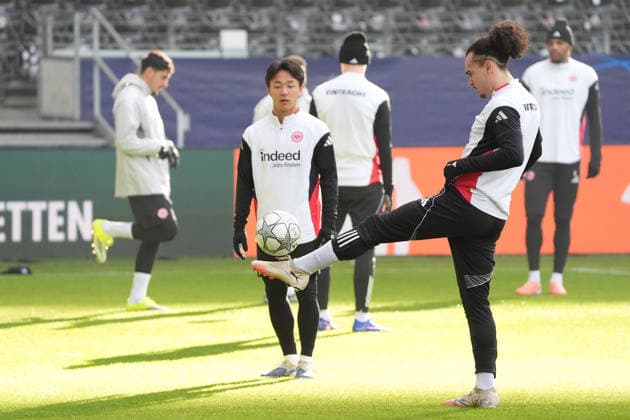 Arthur Theate Eintracht Frankfurt Frankfurt 27 01 2026 Eintracht Frankfurt final training, Deutsche Bank Park, Matchday 8 Champions League