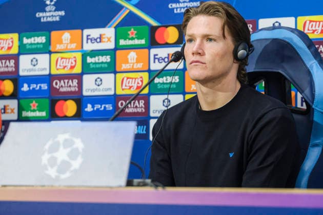 MD-1 UCL MD8 SSC Napoli vs Chelsea Napoli s Scottish midfielder Scott McTominay During press conference, PK, Pressekonferenz of SSC Napoli between of the match UEFA Champions League 2025 26 MD-1 League Phase MD8 SSC Napoli vs Chelsea at Stadio Maradona on January 27, 2026. _DSF7911 Copyright: xAntonioxBalascox