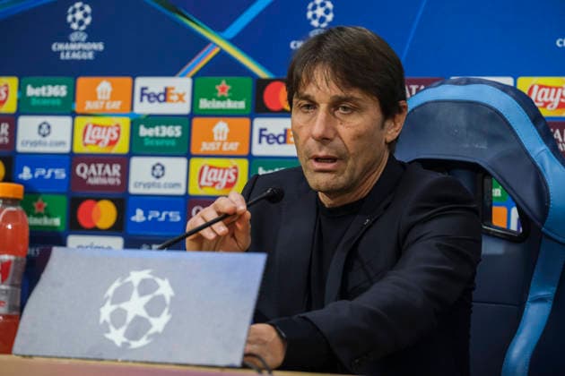 MD-1 UCL MD8 SSC Napoli vs Chelsea Napoli™s Italian coach Antonio Conte During press conference, PK, Pressekonferenz of SSC Napoli between of the match UEFA Champions League 2025 26 MD-1 League Phase MD8 SSC Napoli vs Chelsea at Stadio Maradona on January 27, 2026. _DSF8108 Copyright: xAntonioxBalascox