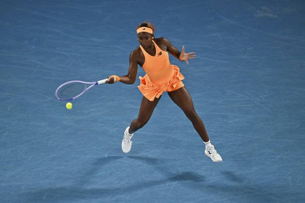 Australian Open 2026 MELBOURNE, AUSTRALIA - JANUARY 27: Coco Gauff (USA) in action against Elina Svitolina (UKR) (not seen) at the Australian Open grand slam tennis tournament at Melbourne Park in Melbourne, Australia on January 27, 2026 Mark Avellino Anadolu Melbourne Australia. Editorial use only. Please get in touch for any other usage.  Copyright: x2026xAnadoluxMarkxAvellinox