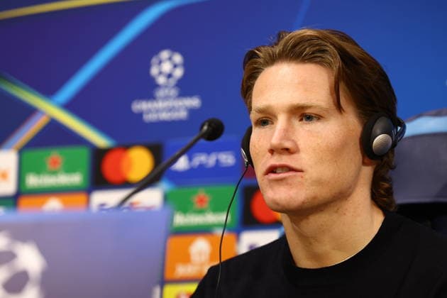 January 27, 2026, Naples, Campania, Italy: Scott McTonimay of Napoli during press conference, PK, Pressekonferenz head the UEFA Champions League 2025 26 League Phase MD8 match at Stadio Maradona in Naples, Italy, on January 27, 2026 Naples Italy - ZUMAl131 20260127_zsp_l131_003 Copyright: xCiroxDexLucax