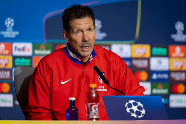 Atletico de Madrid Training Session And press conference, PK, Pressekonferenz - UEFA Champions League 2025 26 League Phase MD8 Diego Pablo Simeone, head coach of Atletico de Madrid, speaks during the press conference ahead of the UEFA Champions League 2025 26 match against FK Bodo Glimt at Estadio Riyadh Air Metropolitano on January 27, 2026 in Madrid, Spain. Madrid Estadio Riyadh Air Metropolitano Madrid Spain Copyright: xAlbertoxGardinx AGardin_20260127_Foot_Cham_AtlMad_PC_0210
